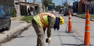 El Municipio colocó reductores de velocidad en la calle Lintridis