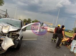 Violento choque en ruta 9: escape de gas y un menor herido