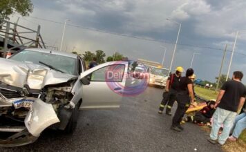 Violento choque en ruta 9: escape de gas y un menor herido