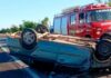 Un auto volcó en ruta 12 y cinco personas fueron hospitalizadas