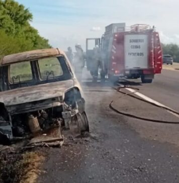 Un vecino de Campana sufrió el incendio de su vehículo en la ruta 12