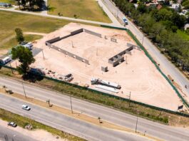 Continúa avanzando la obra del Microestadio Municipal de Campana