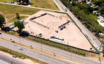 Continúa avanzando la obra del Microestadio Municipal de Campana