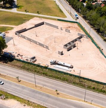 Continúa avanzando la obra del Microestadio Municipal de Campana