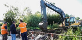 El Municipio y Trenes Argentinos realizan un operativo integral de limpieza y zanjeo