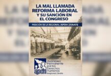 La mal llamada Reforma Laboral y su sanción en el Congreso: posición de la regional APDH Zárate