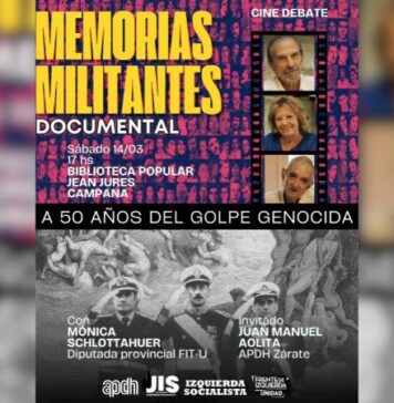 Cine debate en Campana a 50 años del golpe de Estado