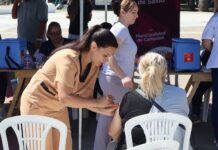 Campana: unos 360 vecinos se vacunaron gratis contra la gripe en el Parque Urbano