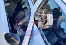 Atacaron a piedrazos con una gomera un auto y rompieron una ventanilla