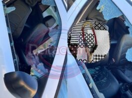 Atacaron a piedrazos con una gomera un auto y rompieron una ventanilla