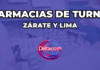 Farmacias de turno en Zárate y Lima
