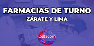 Farmacias de turno en Zárate y Lima: 01/04/2026