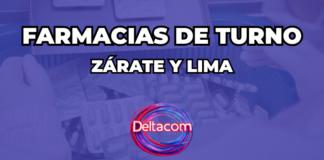 Farmacias de turno en Zárate y Lima: 09/04/2026