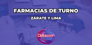 Farmacias de turno en Zárate y Lima: Domingo 12/04/2026