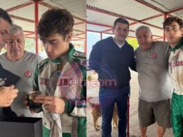 Matzkin con Colapinto en el Kartódromo de Zárate
