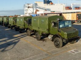 Las primeras unidades entregadas del Unimog U4000 serán exhibidas en el 216° Aniversario de la creación del Ejército Argentino