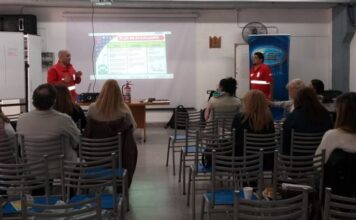 Defensa Civil de Zárate brindó una capacitación sobre evacuación y emergencias en el Colegio San Pablo