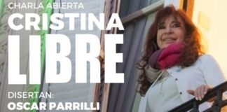 Convocan a participar de la charla abierta “Cristina Libre”